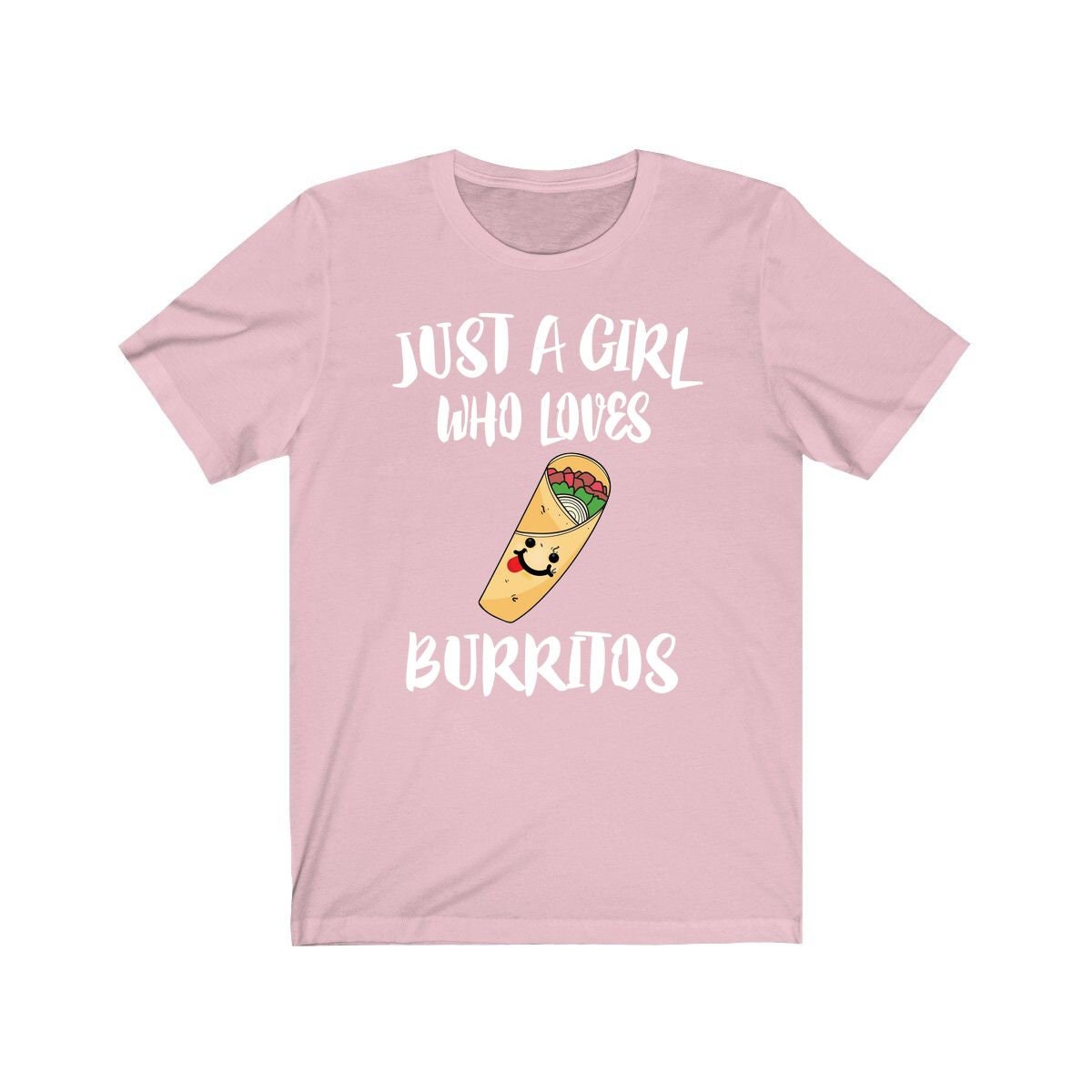 Just A Girl Who Loves Burritos Shirt, Burrito Lover Shirt, Burrito Lover Gift, Food Shirt, Animal Adult Toddler Kids T-Shirt Image 3