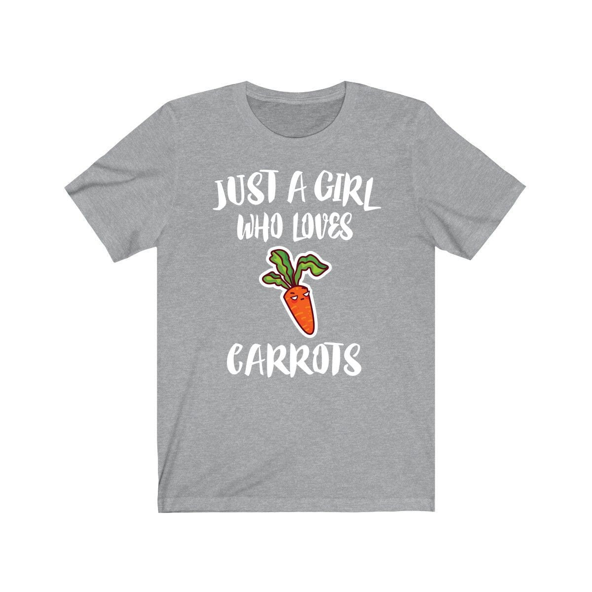 Just A Girl Who Loves Carrots Vegetable Shirt, Carrot Lover Shirt, Vegetable Lover Gift, Vegan Shirt, Adult Toddler Kids T-Shirt Image 1
