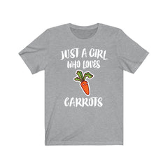 Just a girl who loves carrots vegan vegetable garden lover tee