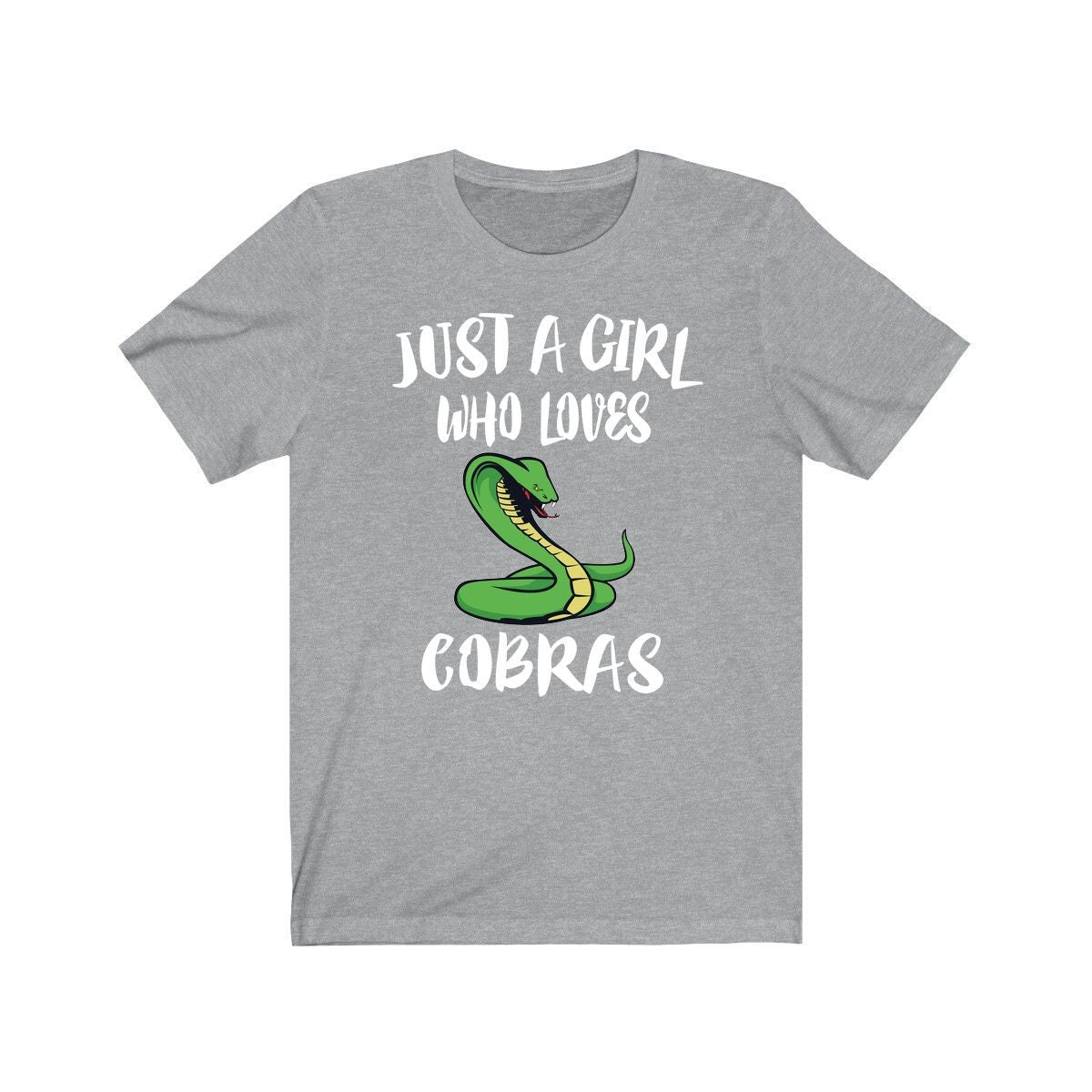 Just A Girl Who Loves Cobras Snake Shirt, Cobra Lover Shirt, Cobra Lover Gift, Snake Shirt, Animal Adult Toddler Kids T-Shirt Image 2