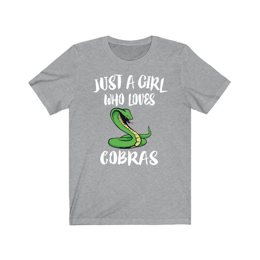 Just a girl who loves cobras venomous elapid snake lover tee