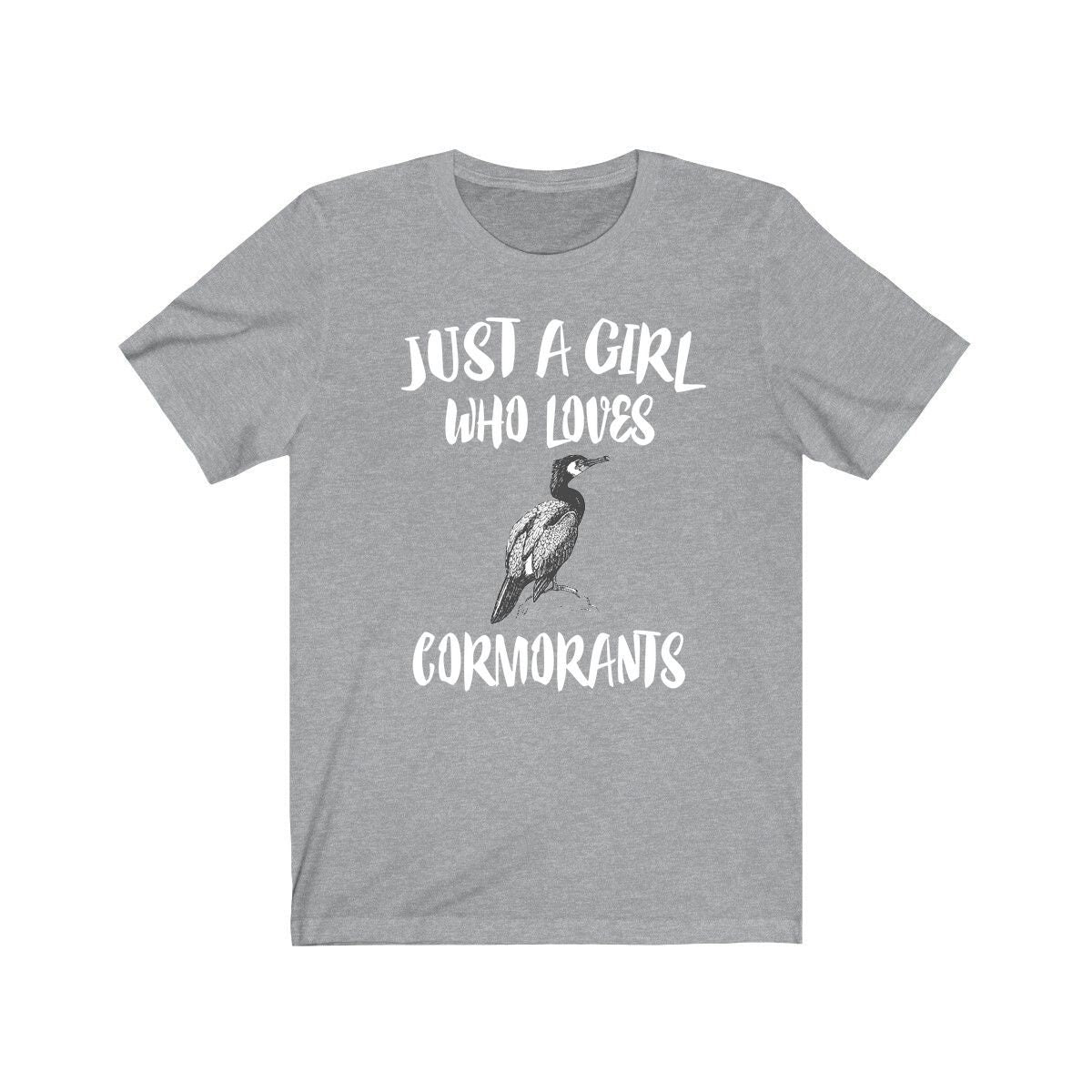 Just A Girl Who Loves Cormorants Birds Shirt, Cormorant Lover Shirt, Cormorant Lover Gift, Birding Shirt, Animal Adult Toddler Kids T-Shirt Image 1