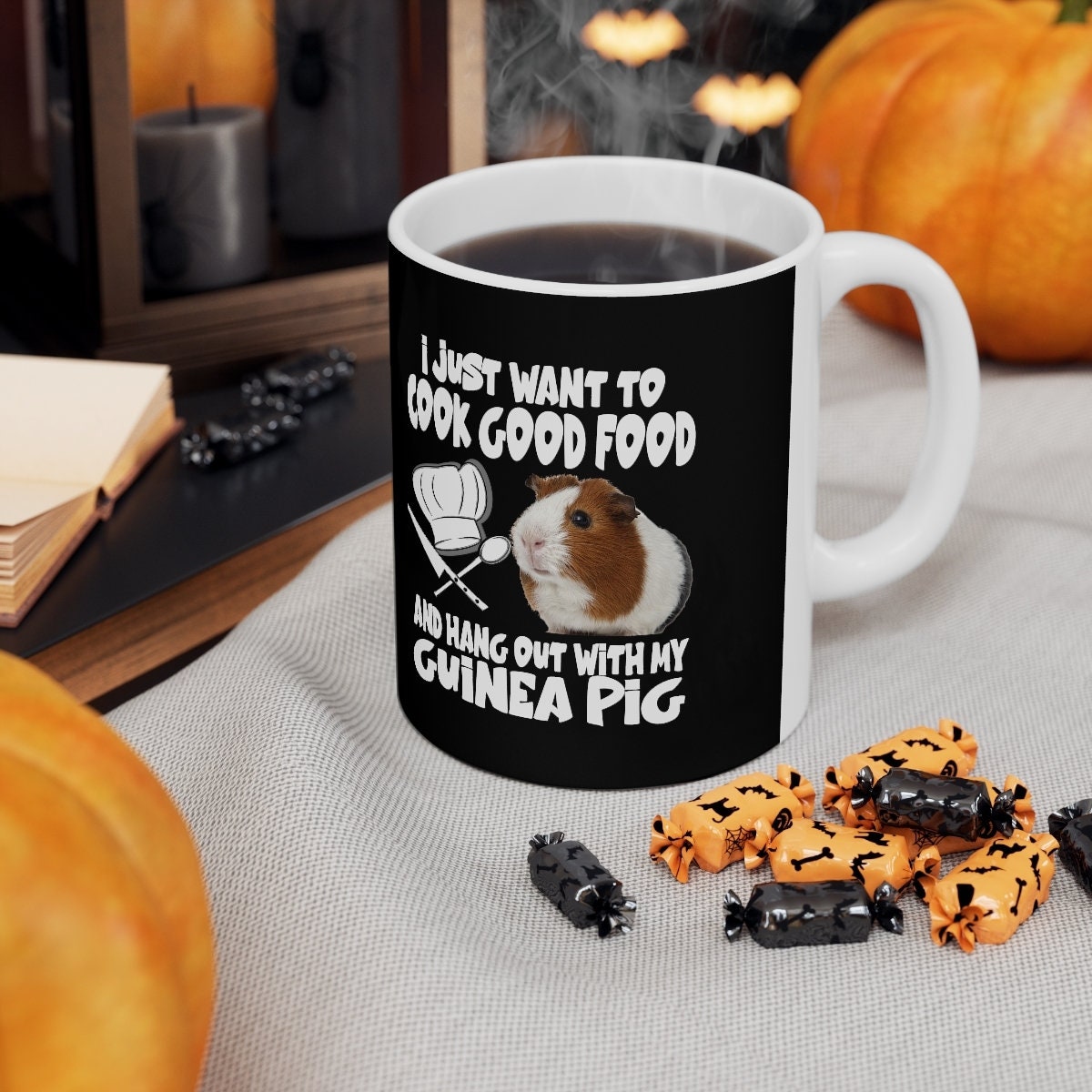 I Just Want To Cook And Hang Out With My Guinea Pig Mug, Guinea Pig Owner Mug, Guinea Pig Lover Gift, Guinea Pig Mug, Animal Mugs Image 3
