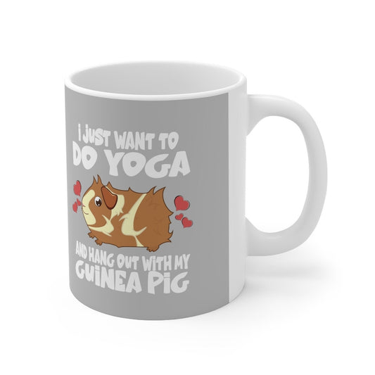 Yoga And Hang Out With My Guinea Pig Coffee Mug - guinea pig print design