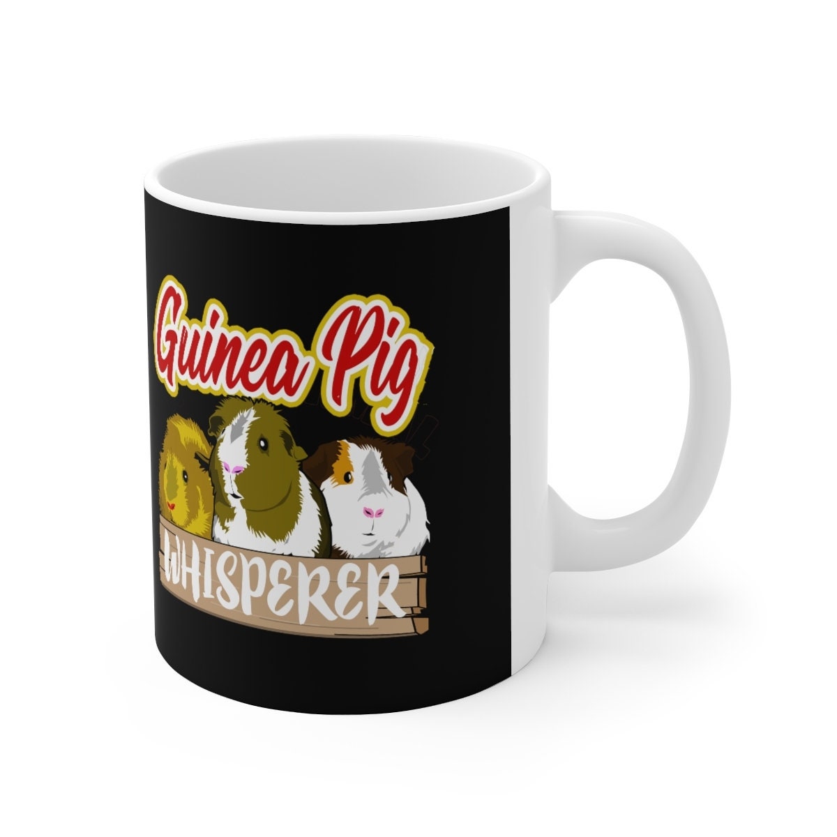 Guinea Pig Whisperer Coffee Mug - guinea pig print design