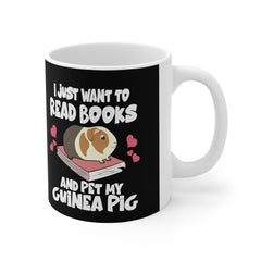 Read Books And Pet My Guinea Pig Coffee Mug - guinea pig print design
