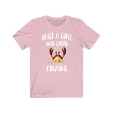 Just A Girl Who Loves Crabs Shirt, Crab Lover Shirt, Crab Lover Shirt, Crab Gift, Animal Lover Shirt, Adult Toddler Infant Kids Gift Image 3