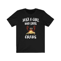 Just A Girl Who Loves Crabs Shirt - crab print design