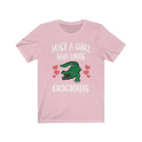 Just A Girl Who Loves Crocodiles Shirt, Crocodile Lover Shirt, Crocodile Lover Gift, Crocodile Shirt, Animal Adult Toddler Kids T-Shirt Image 3