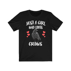 Just A Girl Who Loves Crows Birds Shirt - crow print design