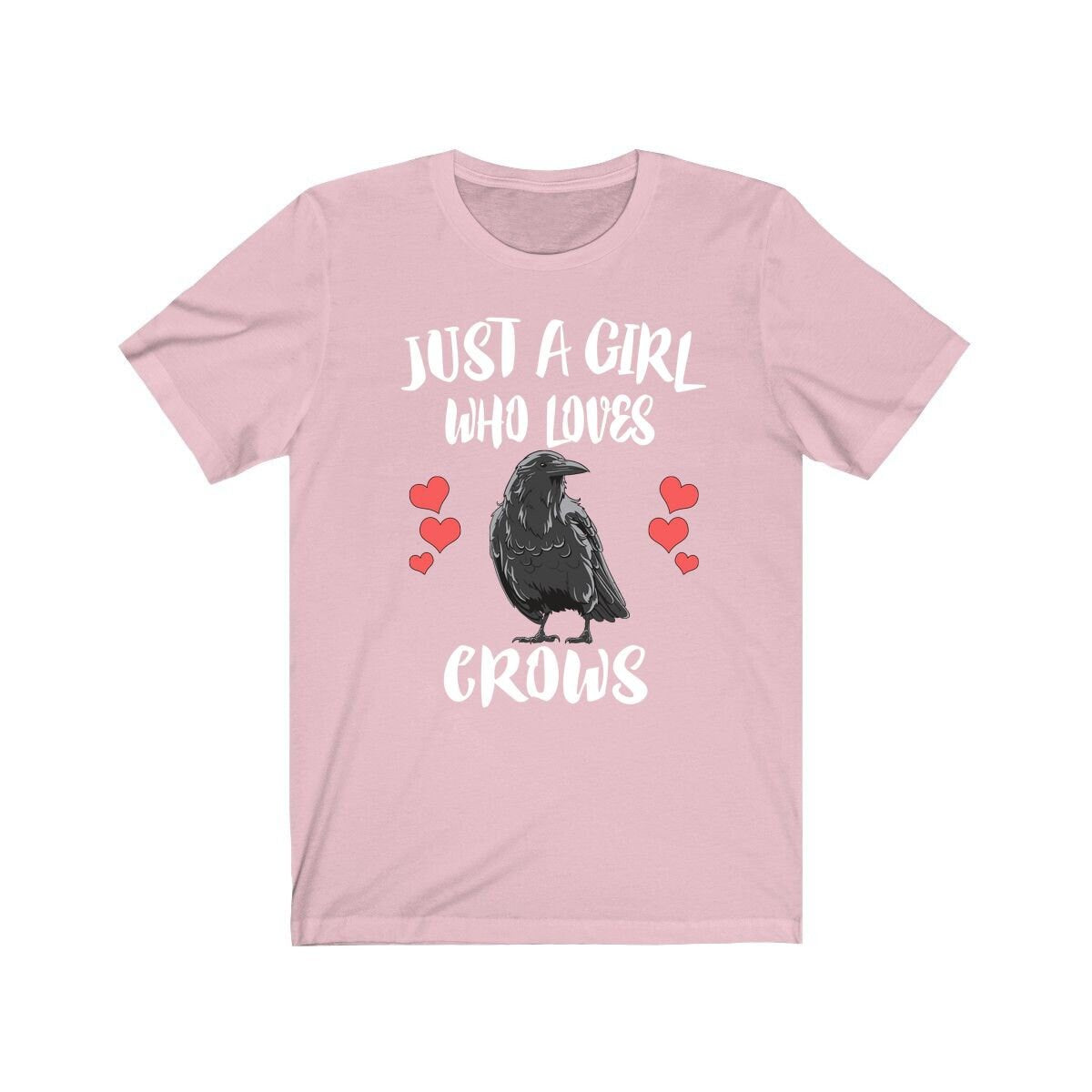 Just A Girl Who Loves Crows Birds Shirt, Crow Lover Shirt, Crow Lover Gift, Birding Shirt, Animal Adult Toddler Kids T-Shirt Image 3