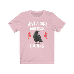Just A Girl Who Loves Crows Birds Shirt - crow print design