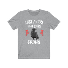 Just A Girl Who Loves Crows Birds Shirt - crow print design