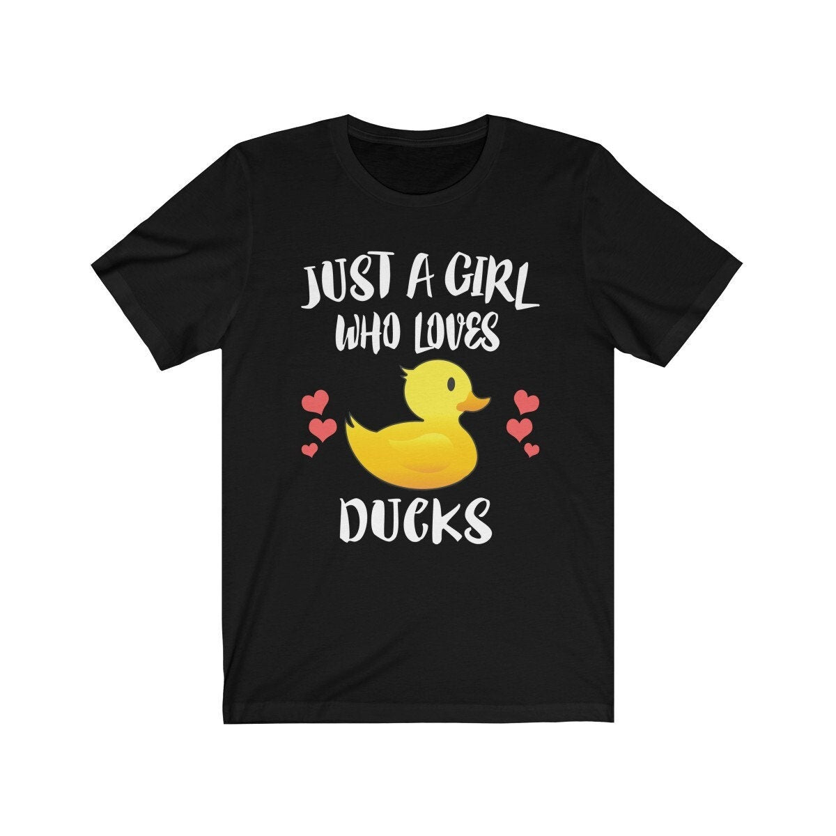 Just A Girl Who Loves Ducks Shirt, Duck Lover Shirt, Duck Lover Gift, Duck Shirt, Animal Adult Toddler Kids T-Shirt Image 3