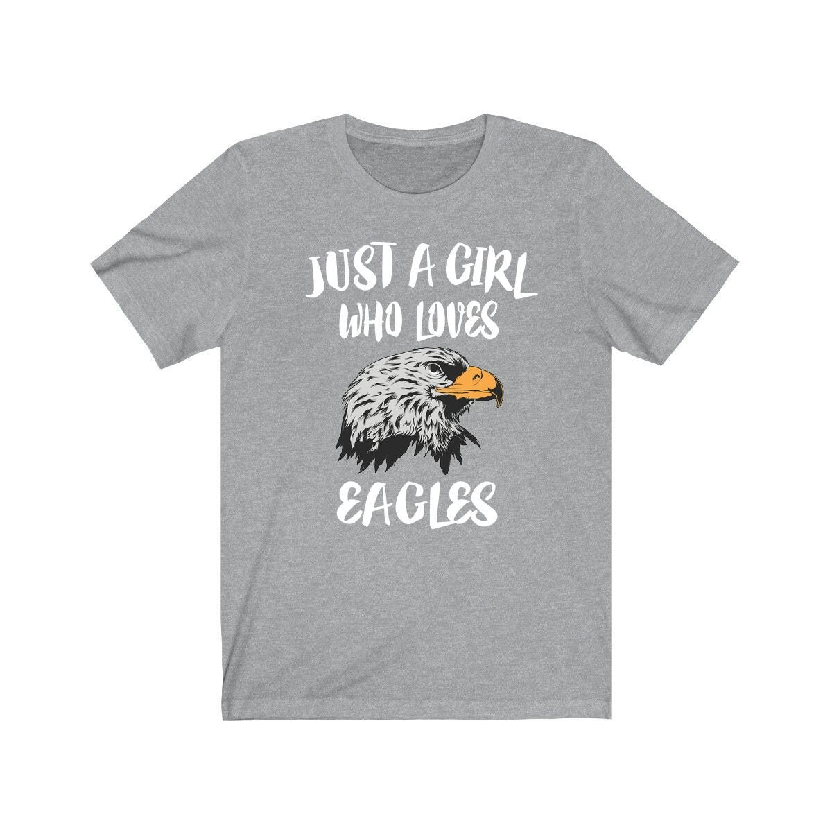 Just A Girl Who Loves Eagles Shirt, Eagle Lover Shirt, Eagle Lover Gift, Eagle Shirt, Animal Adult Toddler Kids T-Shirt Image 2