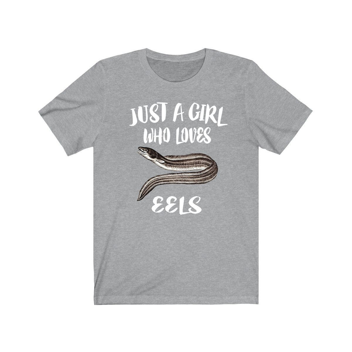 Just A Girl Who Loves Eels Fish Shirt, Eel Lover Shirt, Eels Lover Gift, Fish Shirt, Animal Adult Toddler Kids T-Shirt Image 2