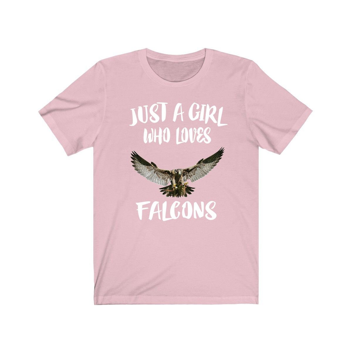 Just A Girl Who Loves Falcons Birds Shirt, Falcon Lover Shirt, Falcon Lover Gift, Falcon Shirt, Birding Shirt, Animal Adult Kids T-Shirt Image 3