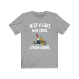 Just A Girl Who Loves Garden Gnomes Shirt, Garden Gnome Lover Shirt, Garden Gnome Lover Gift, Garden Gnome Tee, Animal Adult Kids T-Shirt Image 1
