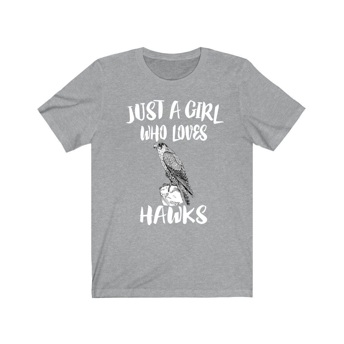 Just A Girl Who Loves Hawks Birds Shirt, Hawk Lover Shirt, Hawk Lover Gift, Birding Shirt, Hawk Tee, Animal Adult Kids T-Shirt Image 2
