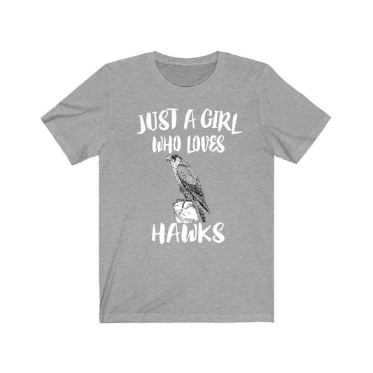 Just A Girl Who Loves Hawks Birds Shirt - hawk print design