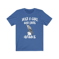 Just A Girl Who Loves Hawks Birds Shirt - hawk print design