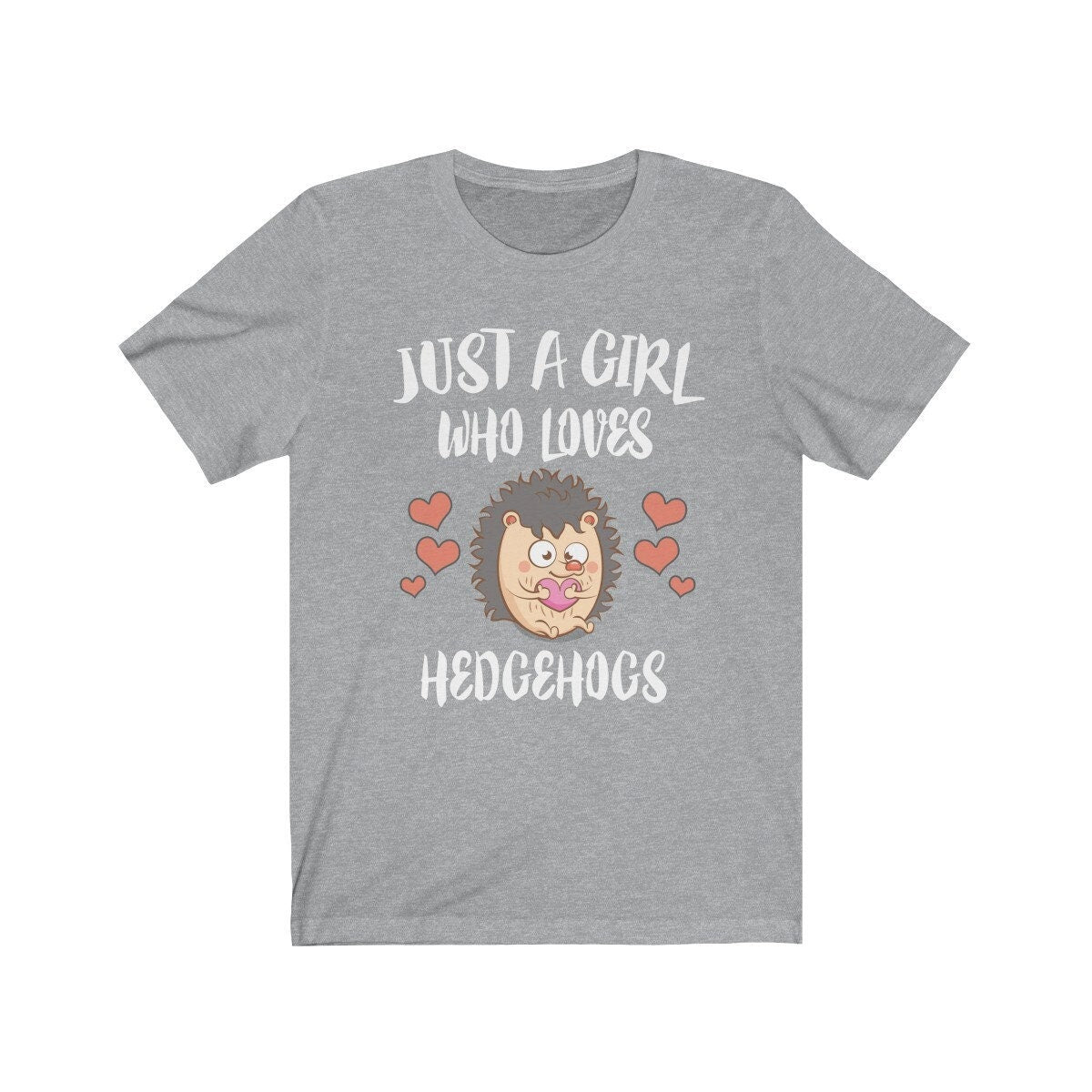 Just A Girl Who Loves Hedgehogs Shirt, Hedgehog Lover Shirt, Hedgehog Lover Gift, Hedgehog Shirt, Hedgehog Tee, Animal Adult Kids T-Shirt Image 2