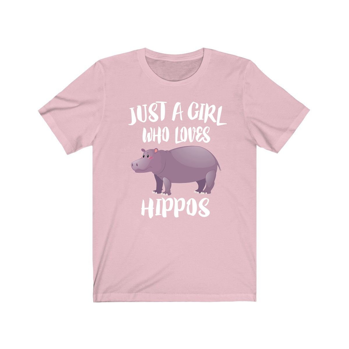 Just A Girl Who Loves Hippos Shirt, Hippo Lover Shirt, Hippo Lover Gift, Hippo Shirt, Hippo Tee, Animal Adult Kids T-Shirt Image 3