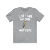 Just A Girl Who Loves Kingfishers Birds Shirt, Kingfisher Lover Shirt, Bird Lover Gift, Birding Shirt, Birds Tee, Animal Adult Kids Image 2