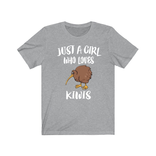 Just a girl who loves kiwis New Zealand flightless ratite bird tee