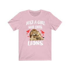 Just A Girl Who Loves Lions Shirt - lion print design