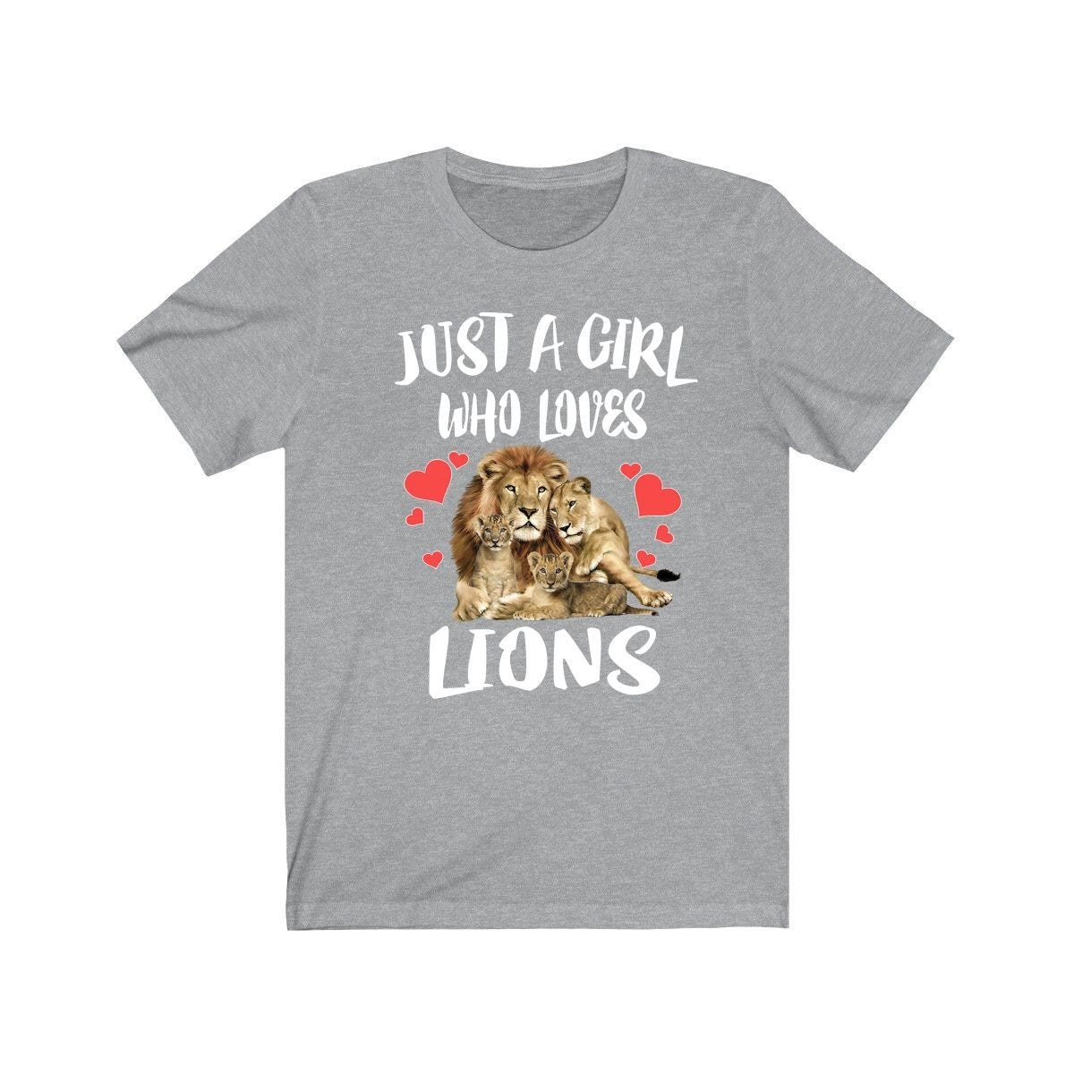 Just A Girl Who Loves Lions Shirt, Lion Lover Shirt, Lion Lover Gift, Lion Shirt, Lion Tee, Animal Adult Kids Image 2
