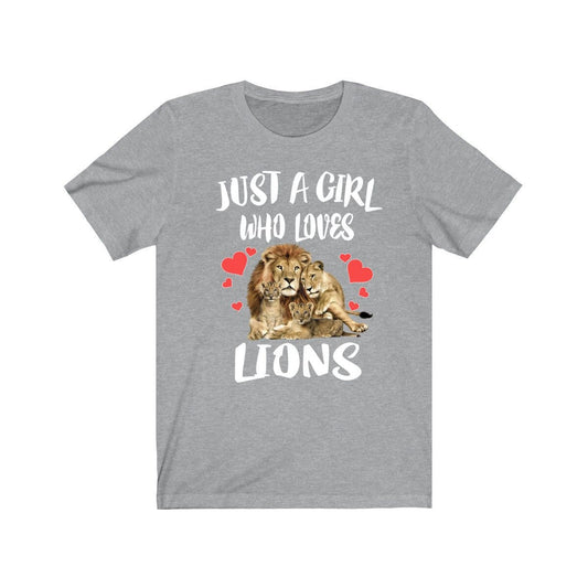 Just A Girl Who Loves Lions Shirt, Lion Lover Shirt, Lion Lover Gift, Lion Shirt, Lion Tee, Animal Adult Kids Image 2