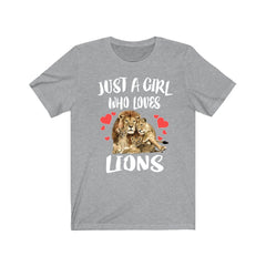 Just A Girl Who Loves Lions Shirt - lion print design