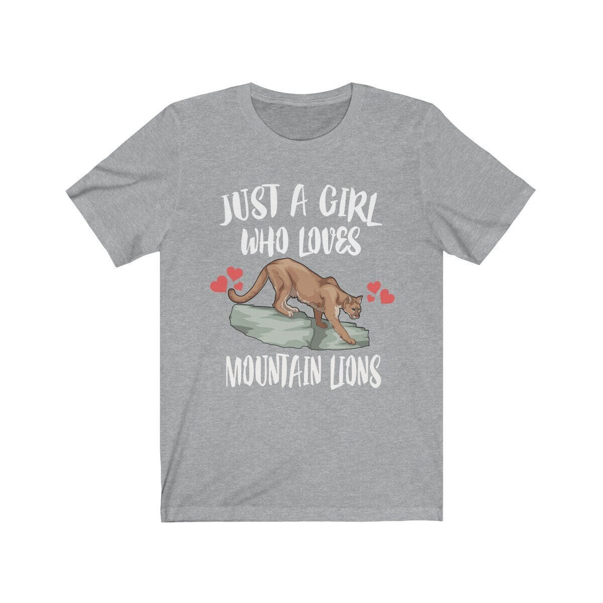Just A Girl Who Loves Mountain Lions, Mountain Lion Lover Shirt, Cougar Lover Gift, Mountain Lion Shirt, Cougar Tee, Animal Adult Kids Image 2
