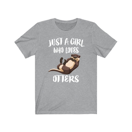 Just a girl who loves otters playful aquatic mammal lover tee