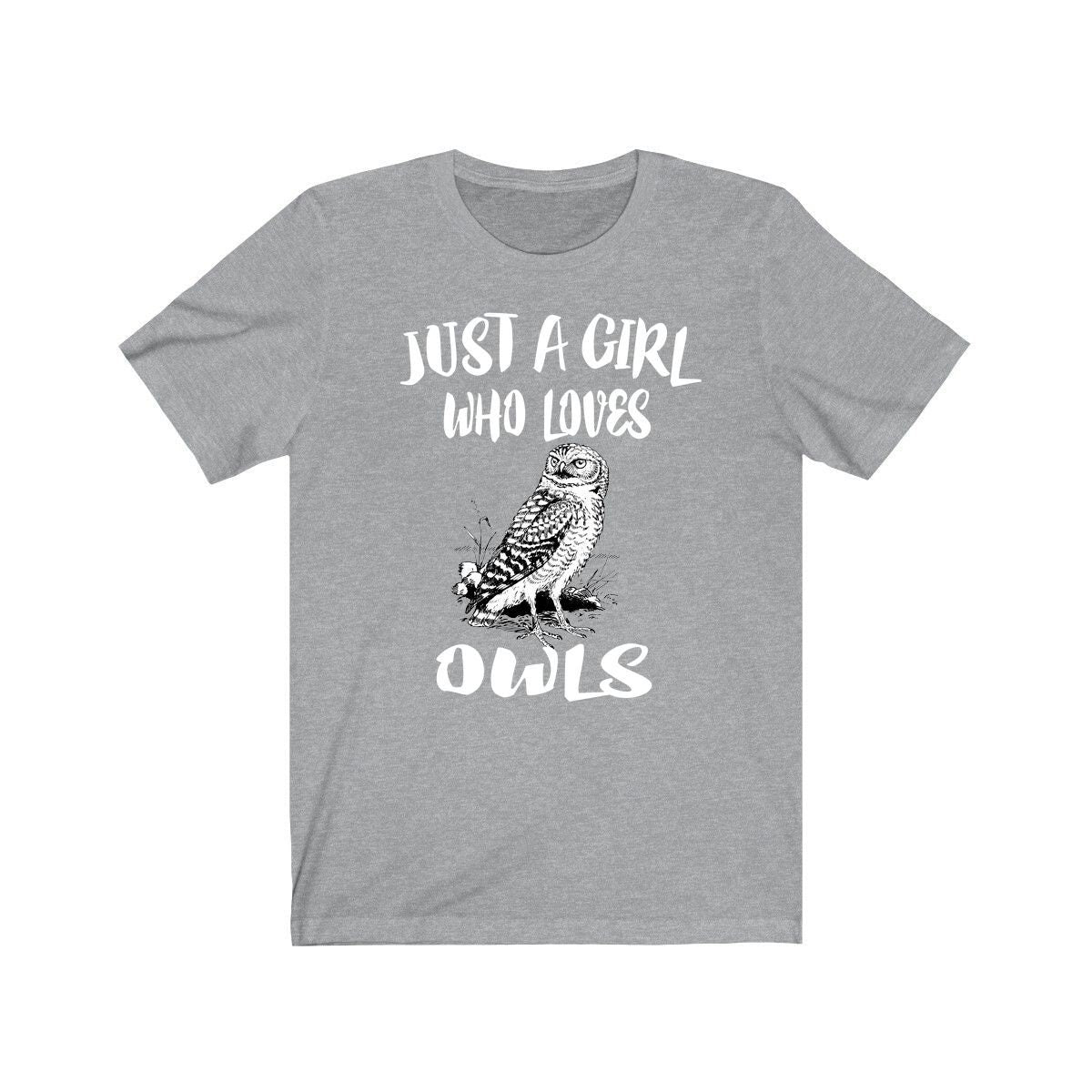 Just A Girl Who Loves Owls Birds Shirt, Owl Lover Shirt, Owl Lover Gift, Birding Shirt, Owl Tee, Animal Adult Kids Image 3