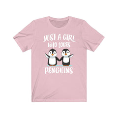Just A Girl Who Loves Penguins Birds Shirt - penguin print design