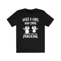 Just A Girl Who Loves Penguins Birds Shirt - penguin print design