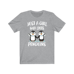 Just A Girl Who Loves Penguins Birds Shirt - penguin print design