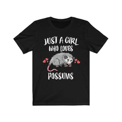 Just A Girl Who Loves Possums Shirt - possum print design