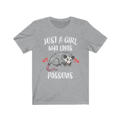 Just A Girl Who Loves Possums Shirt - possum print design