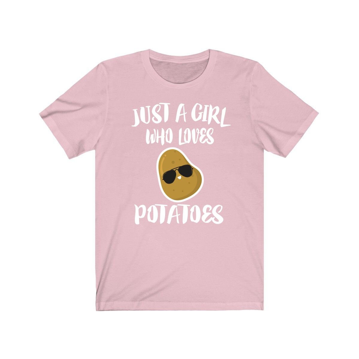 Just A Girl Who Loves Potatoes Shirt, Potato Lover Shirt, Potato Lover Gift, Vegan Shirt, Potato Tee, Animal Adult Kids Image 3