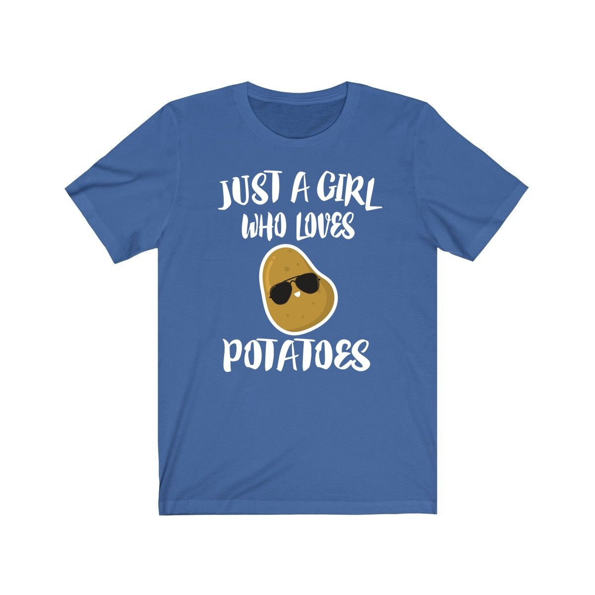 Just A Girl Who Loves Potatoes Shirt, Potato Lover Shirt, Potato Lover Gift, Vegan Shirt, Potato Tee, Animal Adult Kids Image 4