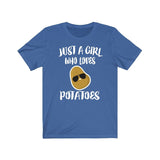 Just A Girl Who Loves Potatoes Shirt, Potato Lover Shirt, Potato Lover Gift, Vegan Shirt, Potato Tee, Animal Adult Kids Image 4