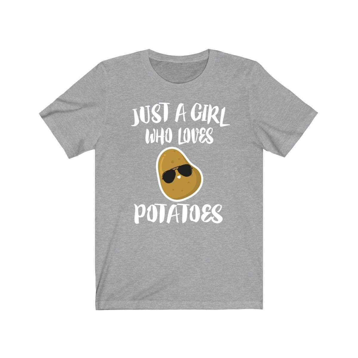 Just A Girl Who Loves Potatoes Shirt, Potato Lover Shirt, Potato Lover Gift, Vegan Shirt, Potato Tee, Animal Adult Kids Image 2