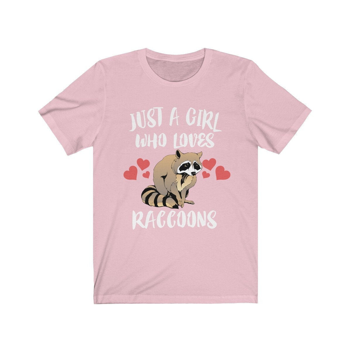 Just A Girl Who Loves Raccoons Shirt, Raccoon Lover Shirt, Raccoon Lover Gift, Raccoon Shirt, Raccoon Tee, Animal Adult Kids Image 3