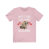 Just A Girl Who Loves Raccoons Shirt, Raccoon Lover Shirt, Raccoon Lover Gift, Raccoon Shirt, Raccoon Tee, Animal Adult Kids Image 3