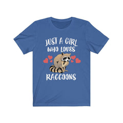 Just a girl who loves raccoons trash panda urban wildlife tee