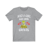 Just A Girl Who Loves Snakes Shirt, Snake Lover Shirt, Snakes Lover Gift, Snake Lover Shirt, Snake Shirt, Animal Adult Kids Image 2