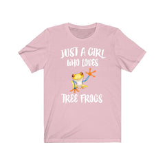 Just a girl who loves tree frogs arboreal canopy amphibian lover tee